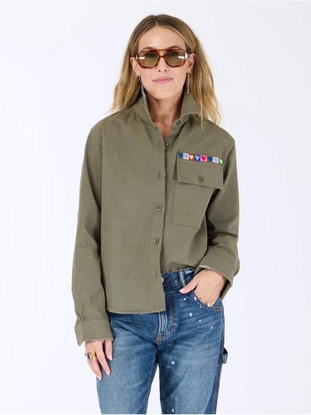 Kerri Rosenthal Love Brigade army shirt